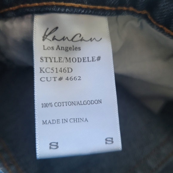 Kan can Distressed Denim Skirt with Frayed Hem Size S Blue Mini - Picture 5 of 6